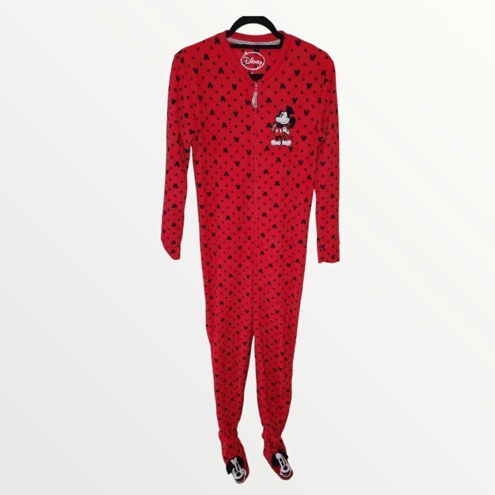 Disney Women's Pajamas Lounge Mickey Mouse Red & Black PJs  Sz XS